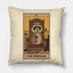 The Emperor - Raccoons Tarot Pillow