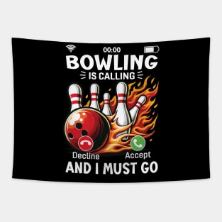 Bowling is calling and I must Go - A call to Bowling Action Tapestry