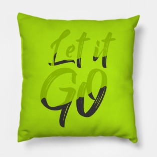 Let It Go Narcissist Survivor Divorce Party Trendy Green And Black Typography Pillow