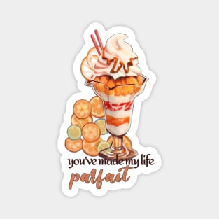 Orange Parfait With Hearty Words Magnet