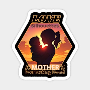 Mothers day, Silhouettes of Love: A Mother's Everlasting Bond Magnet