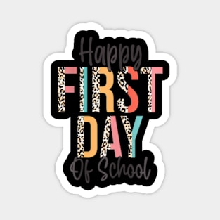 Happy First Day Of School Leopard Back To School Teacher Magnet