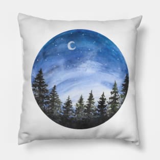 Watercolor Skyscape Pillow