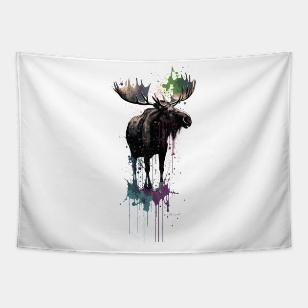 Trophy Bull Moose Tapestry by Urban Archeology Shop Gallery