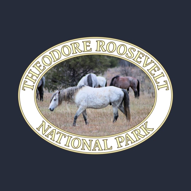 Wild Horses at Theodore Roosevelt National Park in Medora, North Dakota by GentleSeas