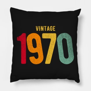 Retro Vintage 1970 birthday design Pillow