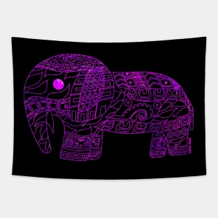 black pattern elephant ecopop Tapestry