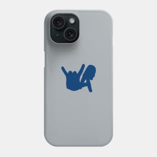 Medium LA Rocks Silhouette, Blue Phone Case