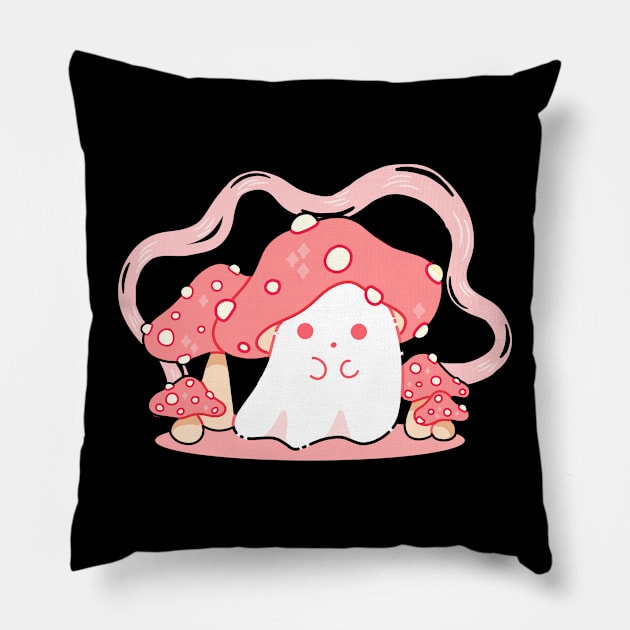 Amanita Costumed Ghost Pillow by inkcapella