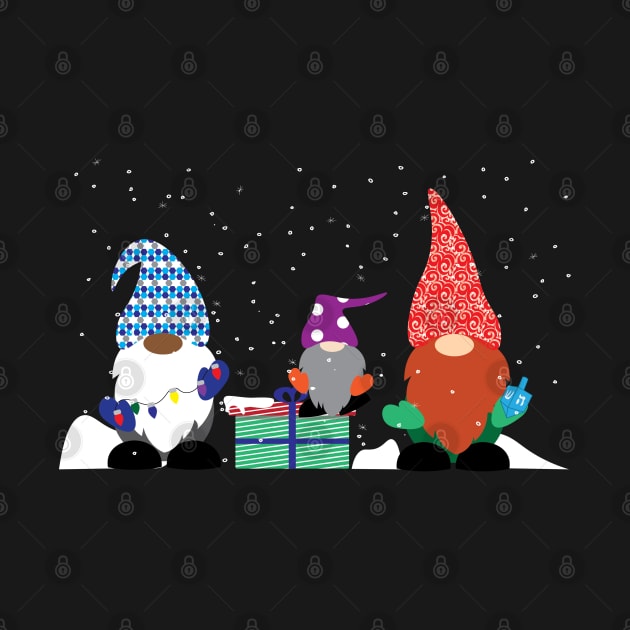 Chrismukkah Gnomes by bintburydesigns