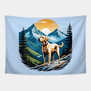 Labrador Dog on Mountain Hike Tapestry