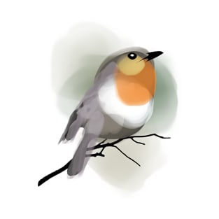 A little bird perching on a branch T-Shirt