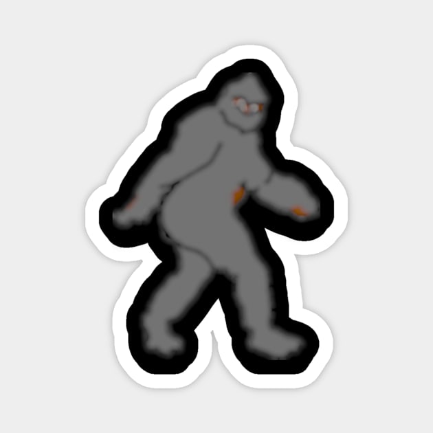 Blurry Bigfoot Magnet by Melty Shirts