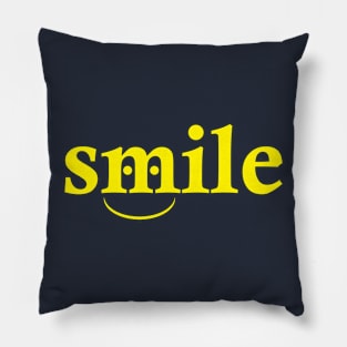 Smile text Pillow