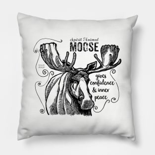 spirit animal - moose Pillow