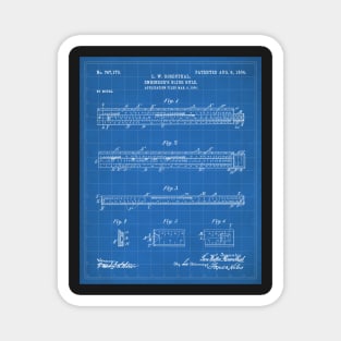 Engineering Patent - Engineers Slide Rule Art - Blueprint Magnet