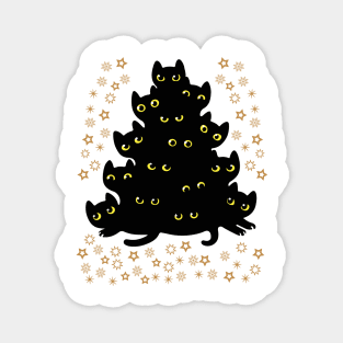 Christmas Tree Cats Magnet