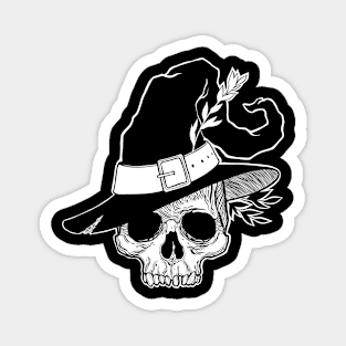 Dead Witch Skull. Happy Halloween Magnet