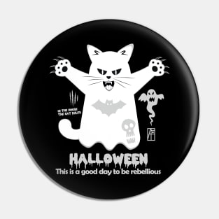 CAT rules - This is a good day to be rebellious for Halloween Pin