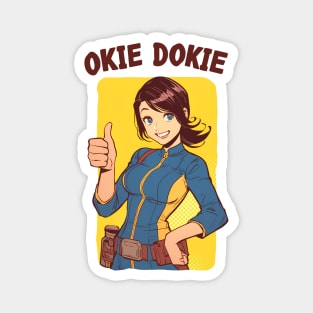 Okie Dokie - Thumbs Up - Vault Dweller - Post Apocalyptic Magnet