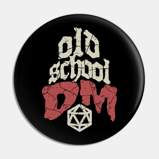 Old School Dungeon Master D20 Pin by DnlDesigns