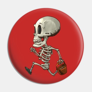 Halloween skeleton kid trick or treat Pin