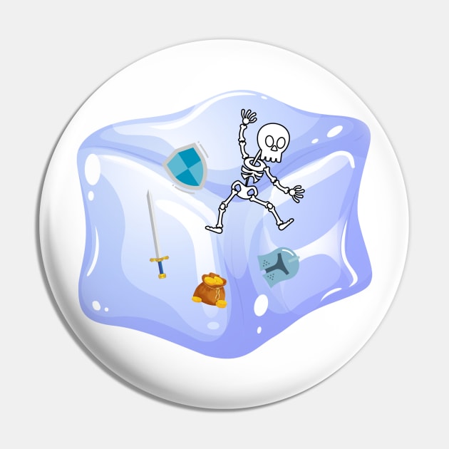 Gelatinous Cube - Blue Pin by NerdySparkleGoth