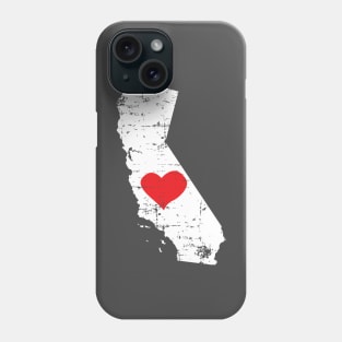 <3 California State Map Gift T Shirt for Men Women and Kids Phone Case