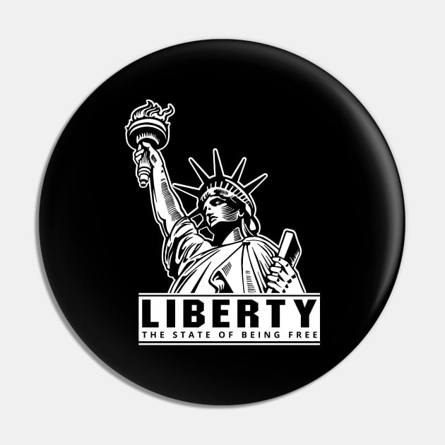 'Liberty The State Of Being Free' Human Trafficking Shirt Pin by ourwackyhome