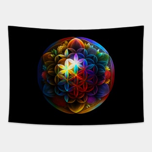 AI Flower of Life Tapestry
