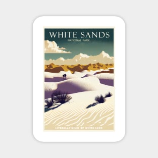 White Sands National Park Travel Poster Magnet