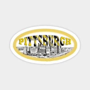 Pittsburgh in Black and Gold Magnet