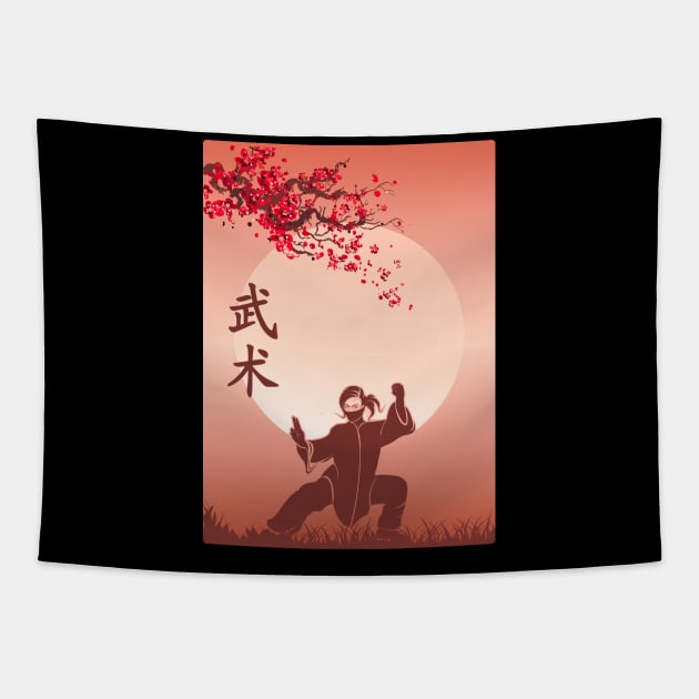 WUSHU SPORT | KUNGFU MARTIAL ART Tapestry by VISUALUV