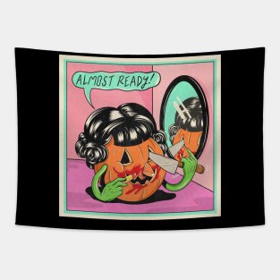 Pumpkin Party Night Tapestry