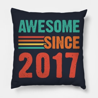 Vintage Awesome Since 2017 Pillow