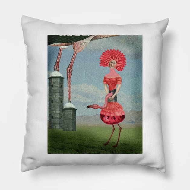 Ballerina Flamingo Pillow by Loveday101