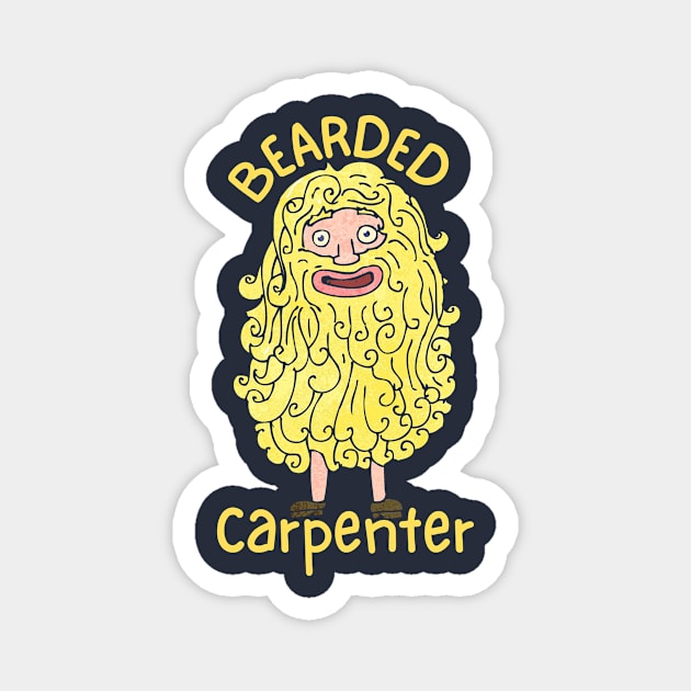 Yellow Bearded Carpenter Magnet by casualism