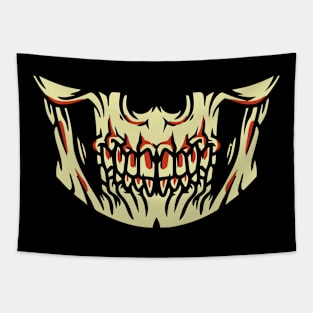 Skull mouth laughing Tapestry