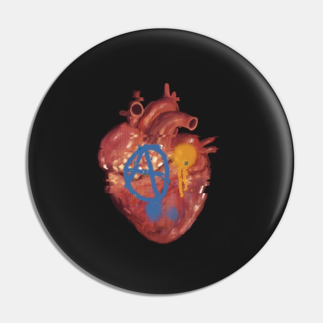 The graffiti heart Pin by Nigh-designs
