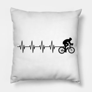 Cyclist Heartbeat Pillow