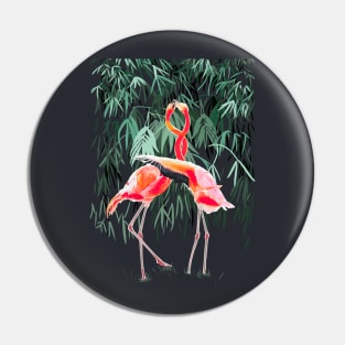 Flamingos couple Pin