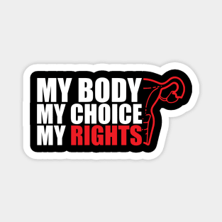 Pro-Choice My Body My Choice My Rights Magnet