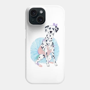 Dalmatian ballerina Phone Case