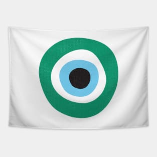 Evil Eye Emerald Green Tapestry