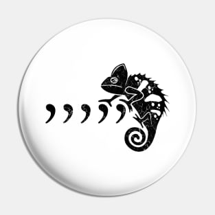 BLACK COMMA CHAMELEON Pin