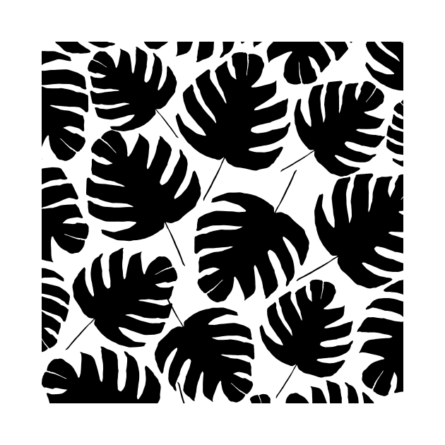 Black & White Monstera by AmayaBrydon