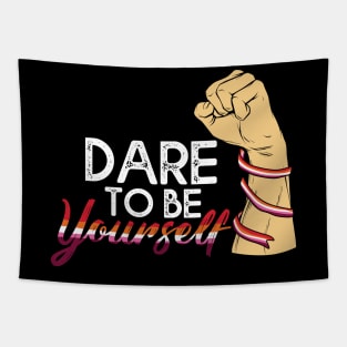 Dare To be Youself awareness Lesbian Pride LGBT Tapestry