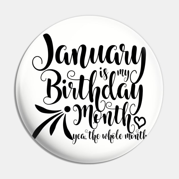 January Birthday Pin by Kuys Ed