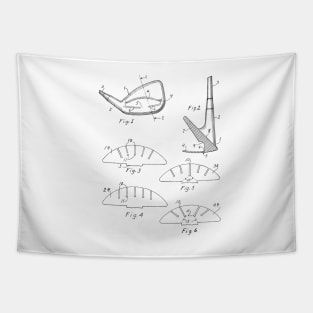 Golf Club Vintage Patent Hand Drawing Tapestry