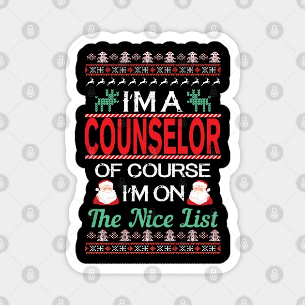 Ugly Christmas Counselor Gifts, Ugly  Counselor Christmas Gifts Magnet by StudioElla